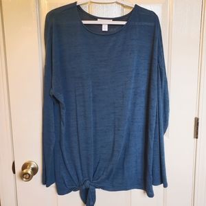 Size M Blue Motherhood Maternity Shirt